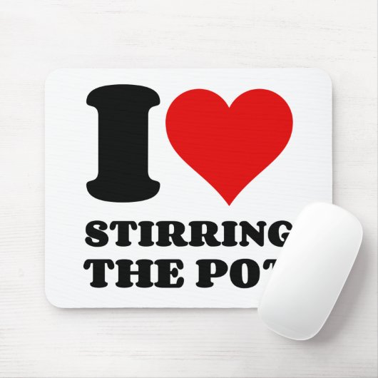 TAPIS DE SOURIS J'ADORE STIROTER LE POT (Avec souris)