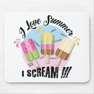 Tapis De Souris J'adore Summer - Je hurle ! ! !