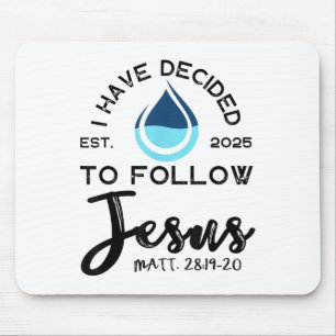 Tapis De Souris J'ai décidé de suivre Jésus Établis 2025 Wh