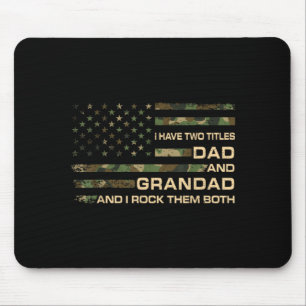 Tapis De Souris J'ai Deux Titres Papa Et Grand-père Fête Des Pères