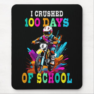 Tapis De Souris J'ai écrasé 100 jours d'école Motocross