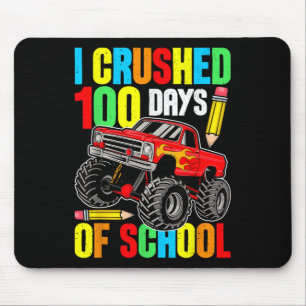 Tapis De Souris J'Ai Écrasé 100 Jours D'Enseignant De Camion Monst