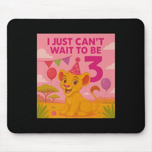 Tapis De Souris J'ai juste hâte d'avoir 3 Premium (Devant)