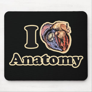 Tapis De Souris J'ai le coeur Anatomie Science Super Geek Enseigna