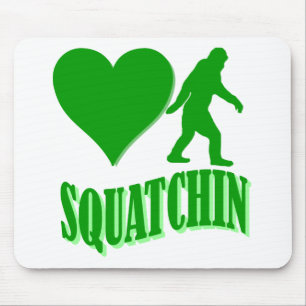 Tapis De Souris J'ai le coeur squatchine