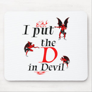 Tapis De Souris J'Ai Mis D Dans Le Diable Correspondant Couple Drô