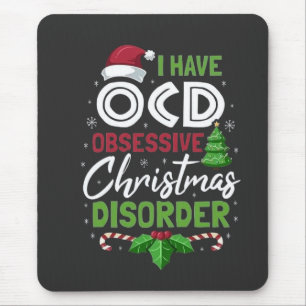 Tapis De Souris J'Ai Ocd Obsessionnel Noël Désordre Noël Noël Noël