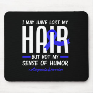 Tapis De Souris J'Ai Peut-Être Perdu Mes Cheveux Mais Pas Mon Humo