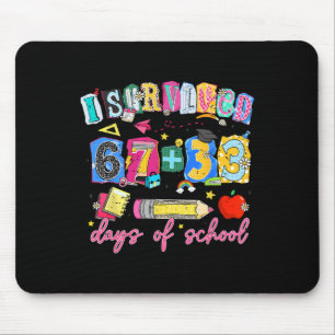 Tapis De Souris J'ai survécu 100 jours d'école Enseignant Clroom 6