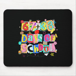 Tapis De Souris J'ai survécu 67 + 33 100 jours d'école Professeur 