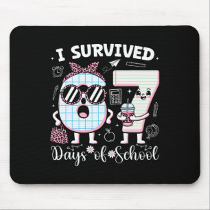 Tapis De Souris J'ai survécu 67 jours d'école enseignant élève Léo