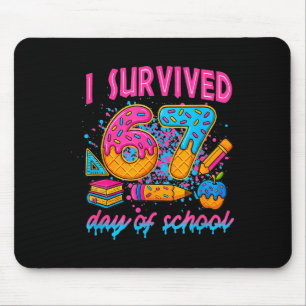 Tapis De Souris J'ai survécu 67 jours d'école Mème drôle de glace