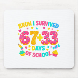 Tapis De Souris J'ai survécu à 67 + 33 jours de glaces dégoulinant