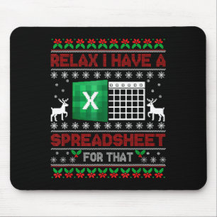 Tapis De Souris J'ai une feuille de calcul pour ce pull moche de N