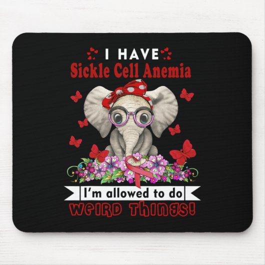 Tapis De Souris J'ai une sensibilisation à l'anémie falciforme (Devant)