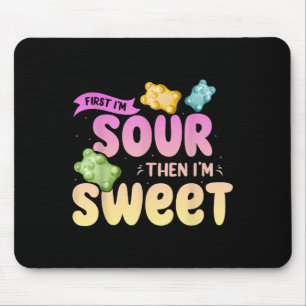 Tapis De Souris J'Aime Alors Je Suis Douce Funny Candy Patch Sweet