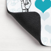 Tapis De Souris J'aime ASL Mousepad (Coin)