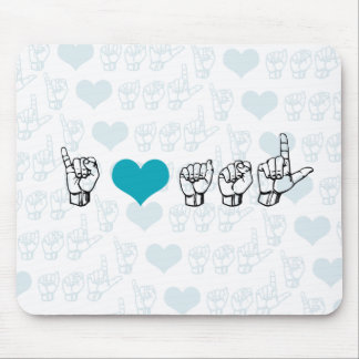 Tapis De Souris J'aime ASL Mousepad