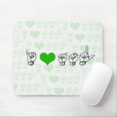 Tapis De Souris J'aime ASL Mousepad (Avec souris)