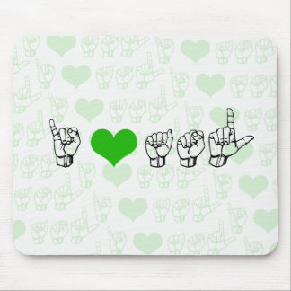 Tapis De Souris J'aime ASL Mousepad