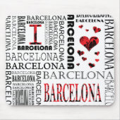 Tapis De Souris J'aime Barcelone Mousepad (Devant)