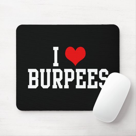 Tapis De Souris J'aime Burpees, forme physique (Avec souris)