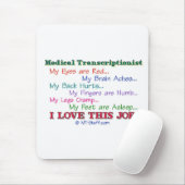 Tapis De Souris J'Aime Ce Travail ! (Avec souris)