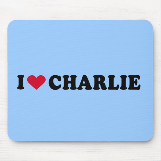 TAPIS DE SOURIS J'AIME CHARLIE (Devant)