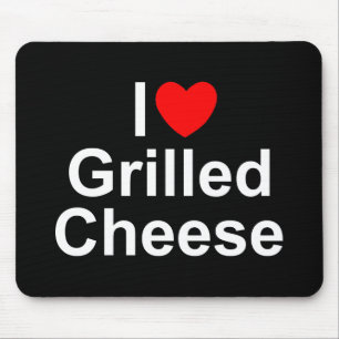 Tapis De Souris J'aime (coeur) le fromage grillé
