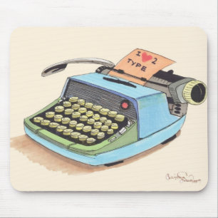 Tapis De Souris J'aime dactylographier !