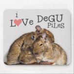 Tapis De Souris J'Aime Degu Piles<br><div class="desc">La mousepad présente une photo de 3 degrés serrés dans un tas de degu et les mots I Love Degu Piles. Un des degrés semble qu'elle sourit. Copyright © Lisa Marie Robinson. Tous droits réservés. Il est illégal d'utiliser ou de dupliquer ceci, ou l'une de nos images, sans autorisation écrite....</div>