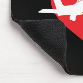Tapis De Souris J'aime des avions (Coin)