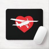 Tapis De Souris J'aime des avions (Avec souris)