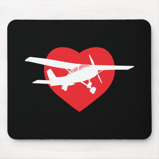 Tapis De Souris J'aime des avions (Devant)