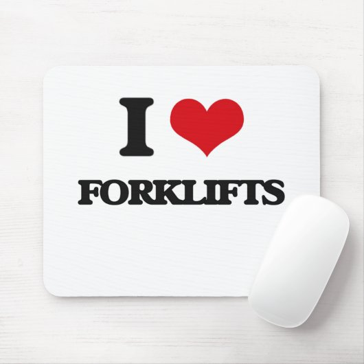 Tapis De Souris j'AIME des chariots élévateurs (Avec souris)