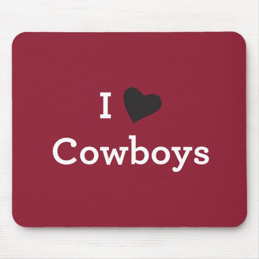 Tapis De Souris J'aime des cowboys (Devant)