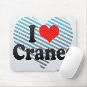 Tapis De Souris J'aime des grues (Avec souris)