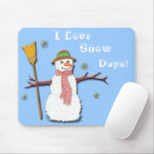 Tapis De Souris J'aime des jours de neige ! Mousepad (Avec souris)