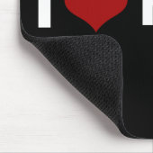 Tapis De Souris J'aime des porcs rouges/blanc (Coin)