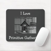 Tapis De Souris J'aime, des rassemblements primitifs Mousepad (Avec souris)