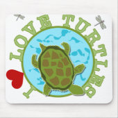 Tapis De Souris J'aime des tortues (Devant)