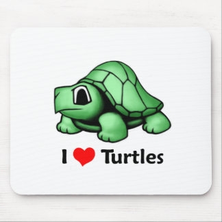 Tapis De Souris J'aime des tortues
