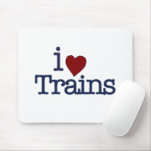 Tapis De Souris J'aime des trains (Avec souris)