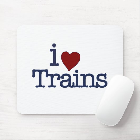 Tapis De Souris J'aime des trains (Avec souris)