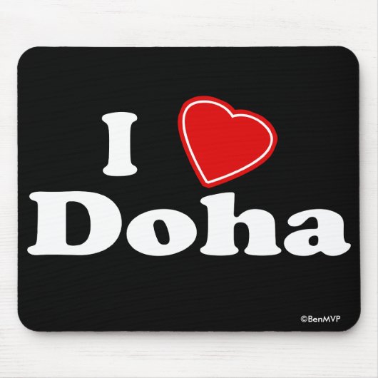 Tapis De Souris J'aime Doha (Devant)