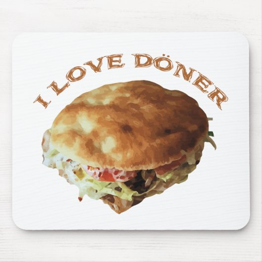 Tapis De Souris J'aime Döner (Devant)