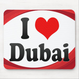 Tapis De Souris J'aime Dubaï, Emirats Arabes Unis