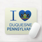 Tapis De Souris J'aime Duquesne, PA (Avec souris)