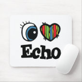 Tapis De Souris J'aime Echo (Avec souris)
