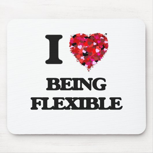 Tapis De Souris J'aime être flexible (Devant)